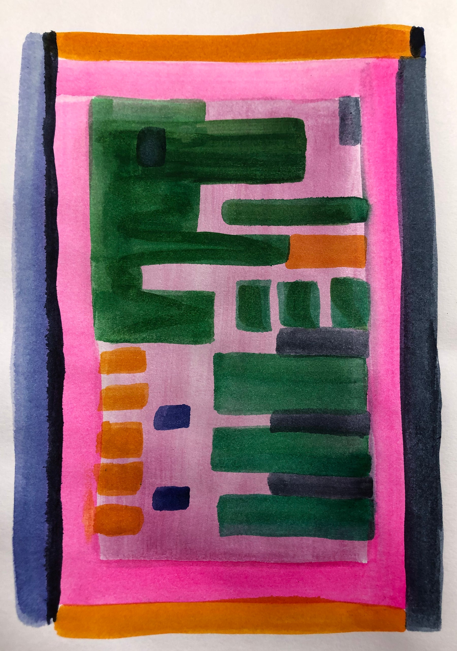 Wool Rug in Flamingo-Humphries and Begg