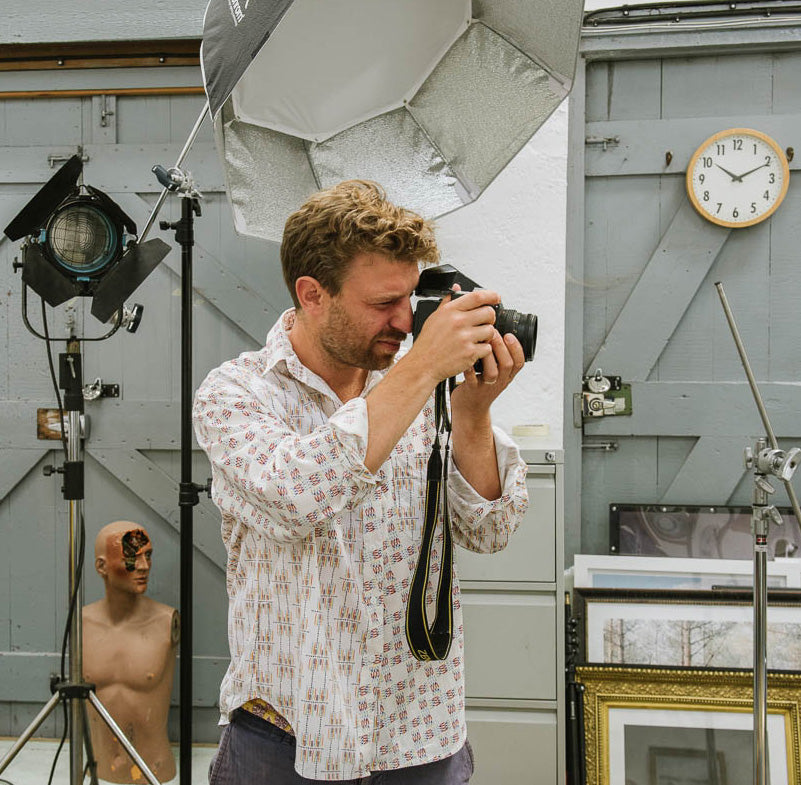 Portrait Three - Photographer Dave Watts in his studio in Castle Cary, Somerset