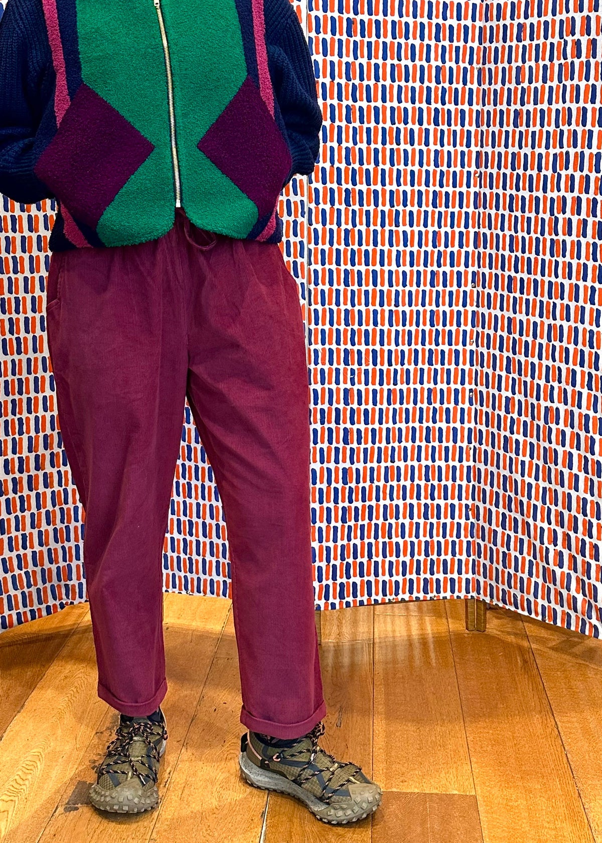 Cord Trouser 'Plum'