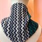 Triangle Scarf: 'Pink, Green & White Spark'