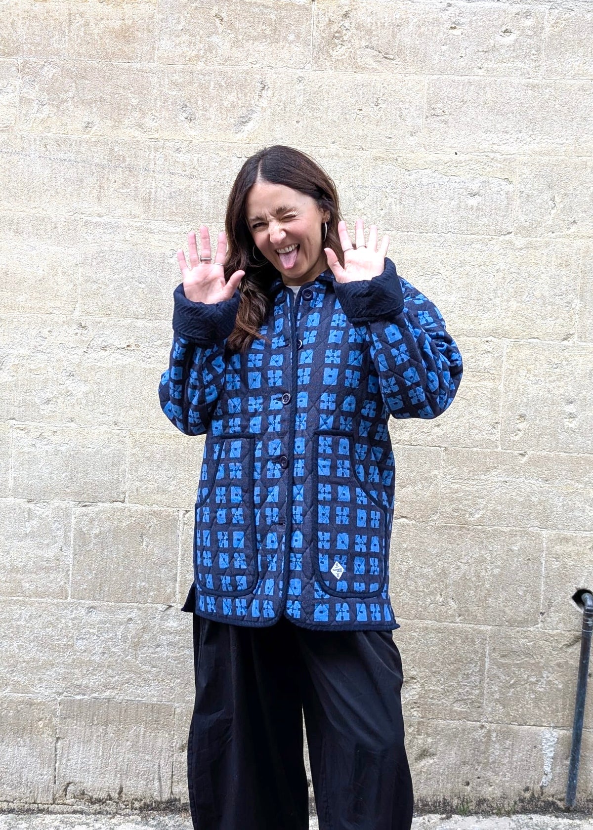 Day Jacket in 'Indigo Chess Set'