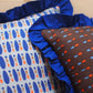 Reversible Cushion Cover 45cm x 45cm 'Chocolate drop and Blue Drop'