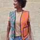 Waistcoat in Patchwork 'Honey Heart'.
