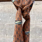 Lambswool Scarf: 'Orange Chess Set'