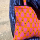 Quilted Tote Bag in 'Orange Honey Heart'
