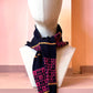 Triangle Scarf: 'Pink Chess Set'