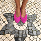 Fuchsia Suede Ballet Flat
