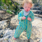 Kid's Playsuit in 'Turquoise Flamingo'
