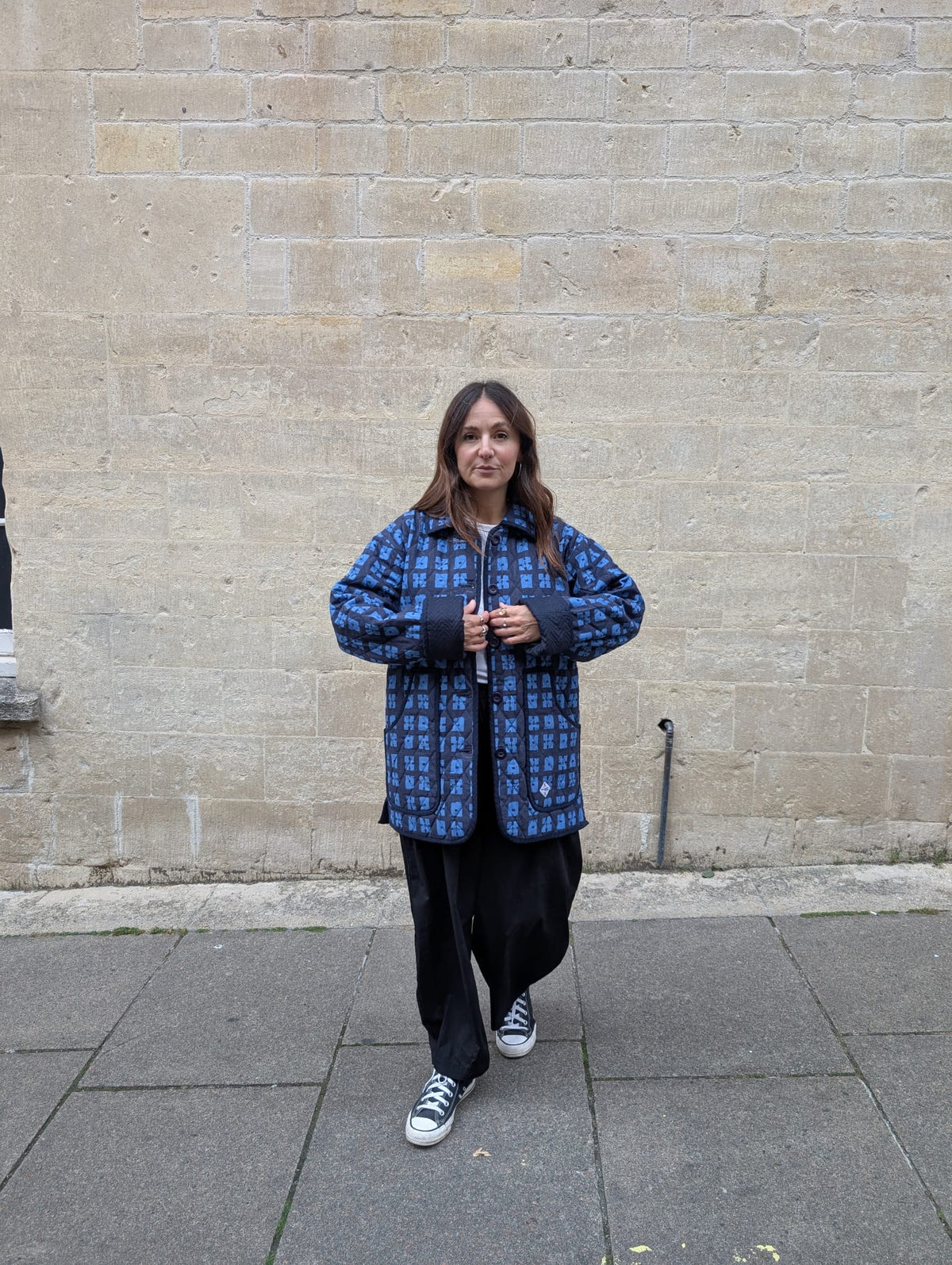 Day Jacket in 'Indigo Chess Set'