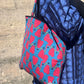 Quilted Tote Bag in 'Blue Honey Heart'