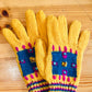 Wool Gloves: 'Yellow Chess Set'