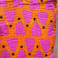 Quilted Tote Bag in 'Orange Honey Heart'