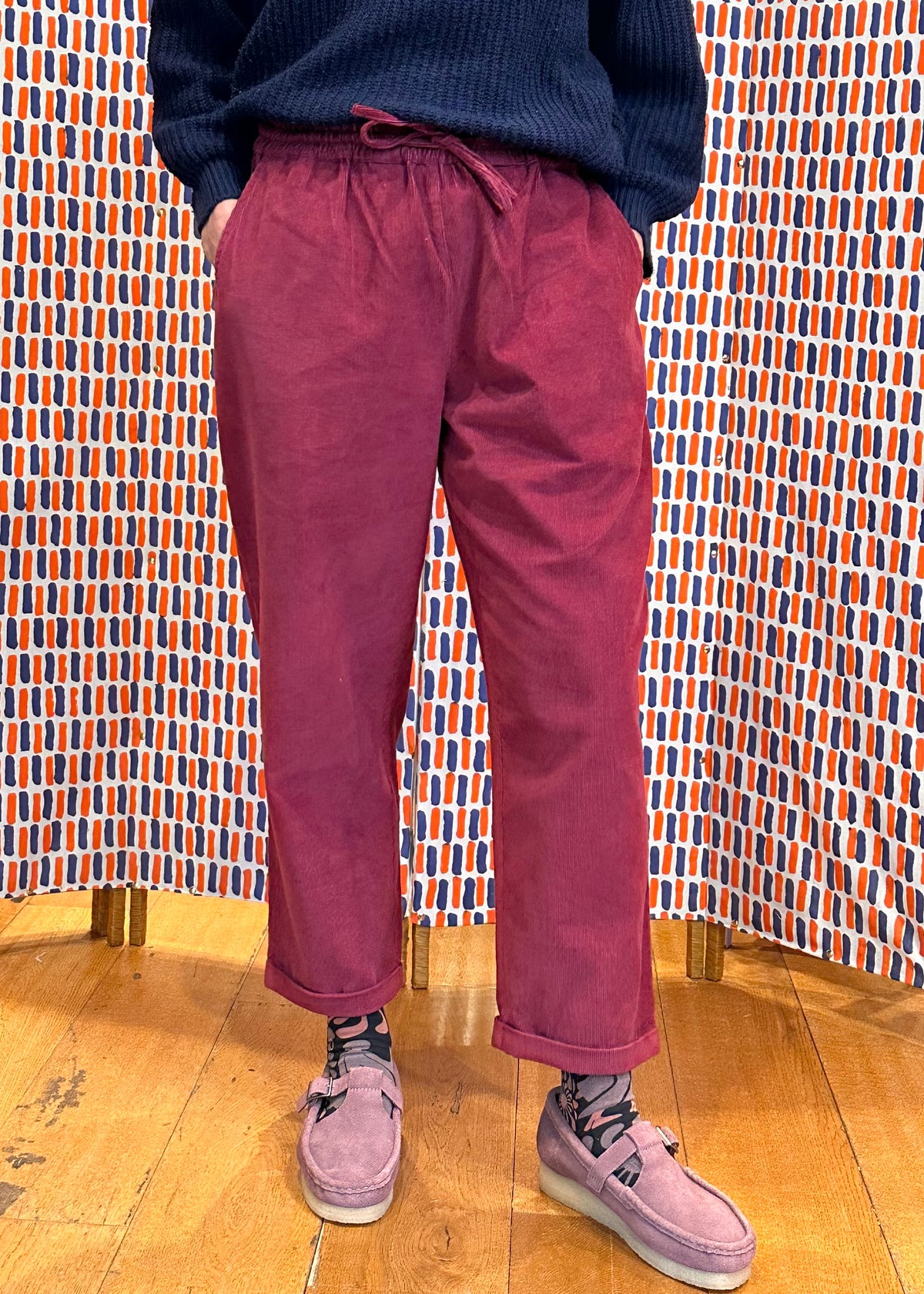 Cord Trouser 'Plum'