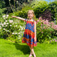 Kid's Cotton Butterfly Dress in 'Waterfall'