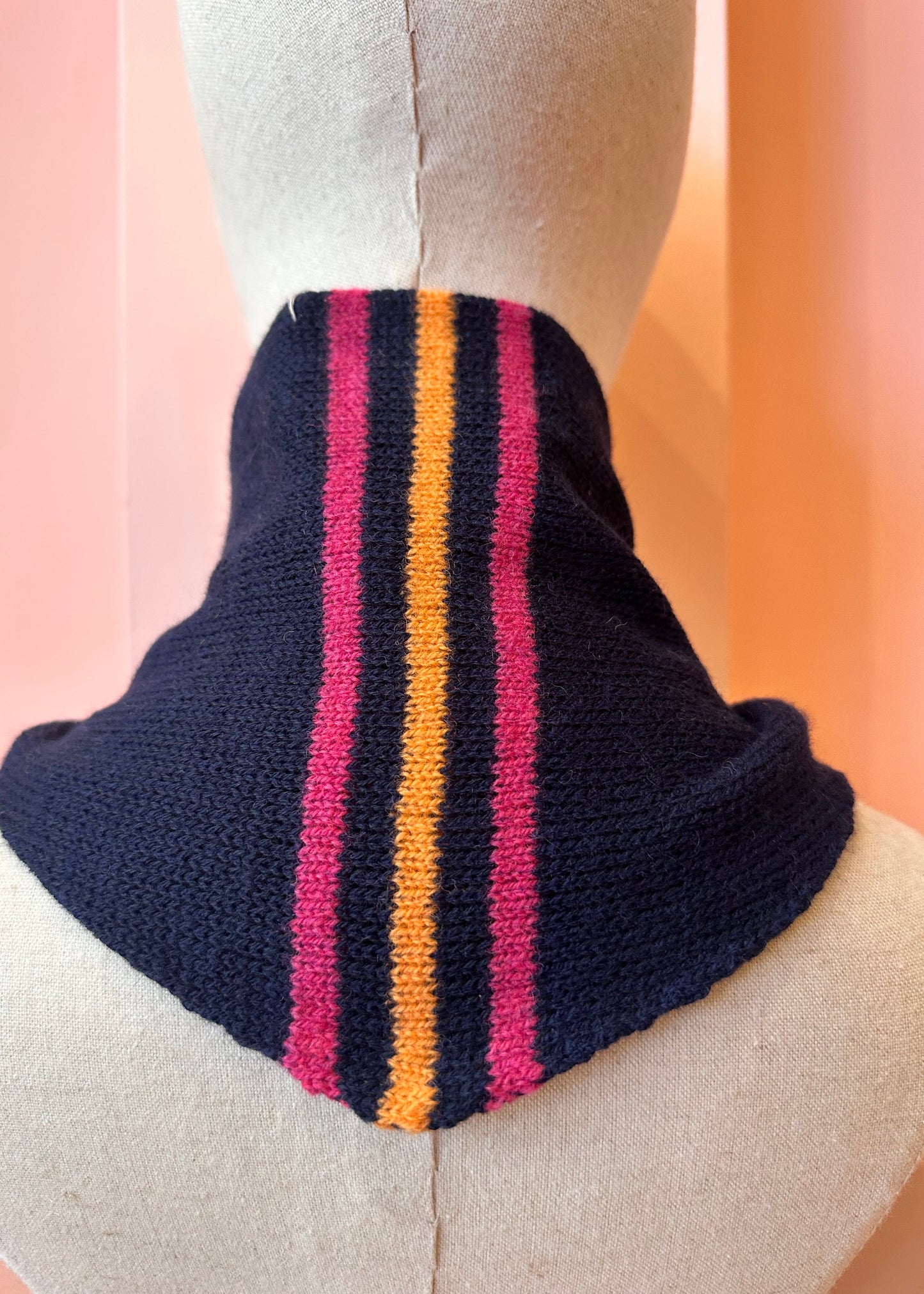 Triangle Scarf: 'Pink Chess Set'