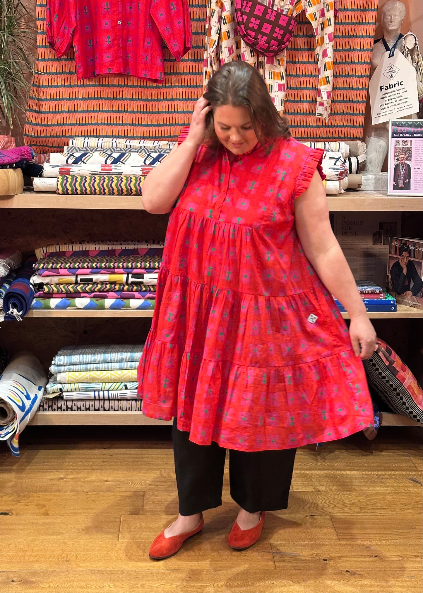 Daphne Dress in 'Hot Pink Bric a Brac'