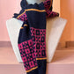 Triangle Scarf: 'Pink Chess Set'