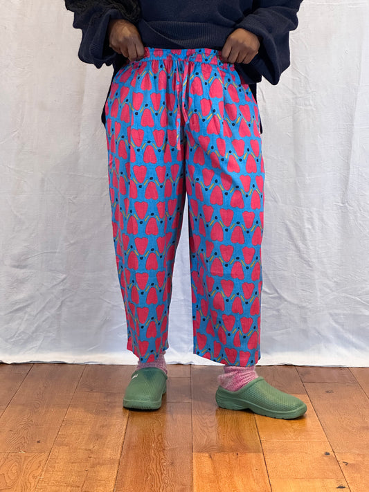 Anko Trousers in 'Blue Honey Heart'