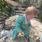 Kid's Playsuit in 'Turquoise Flamingo'