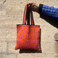 Quilted Tote Bag in 'Orange Honey Heart'