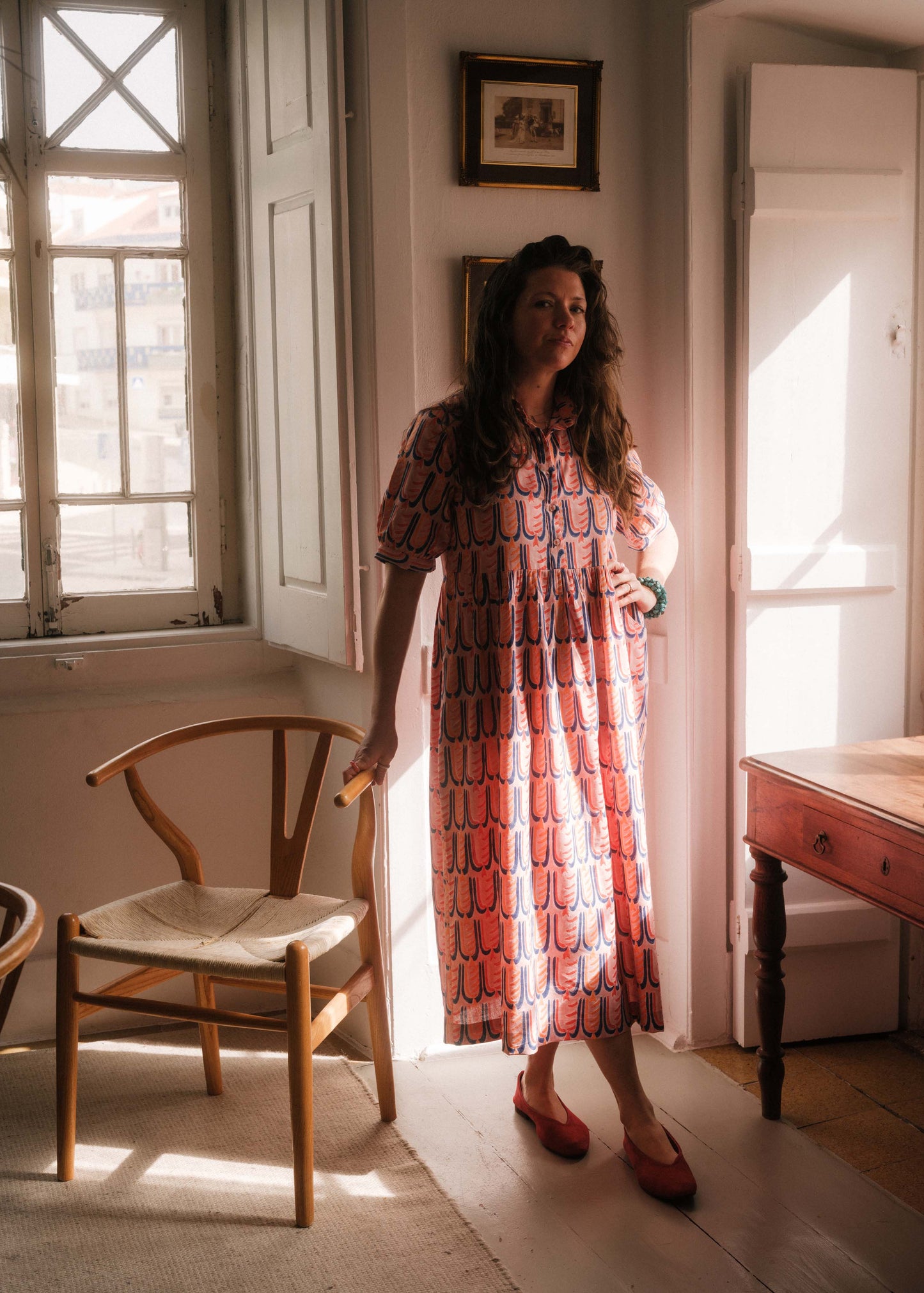 Ammie Dress in 'Peachy Beak'