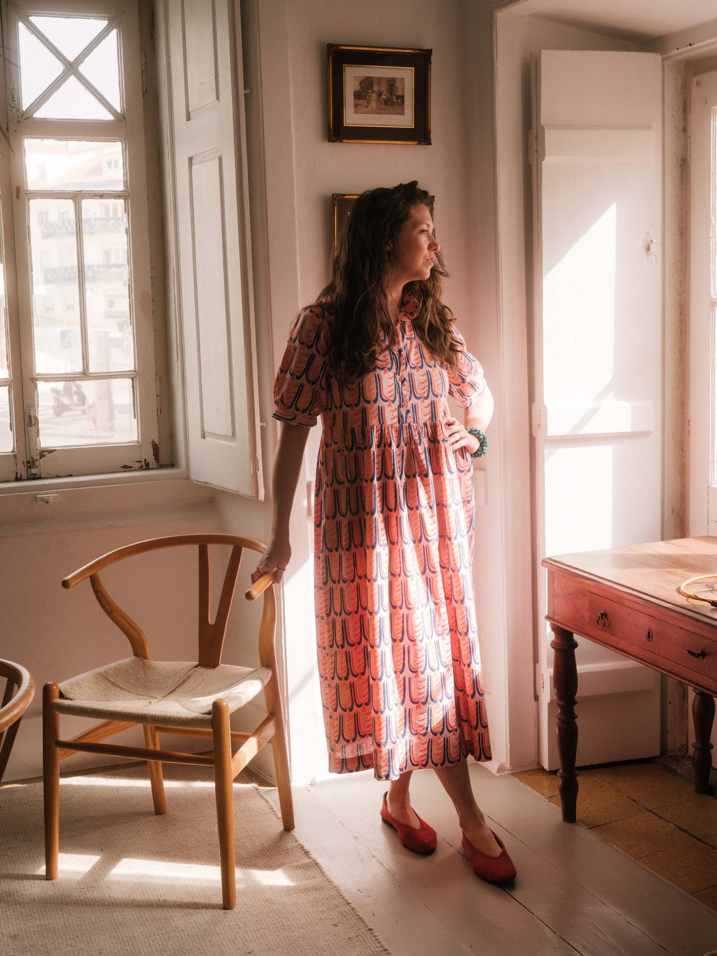 Ammie Dress in 'Peachy Beak'