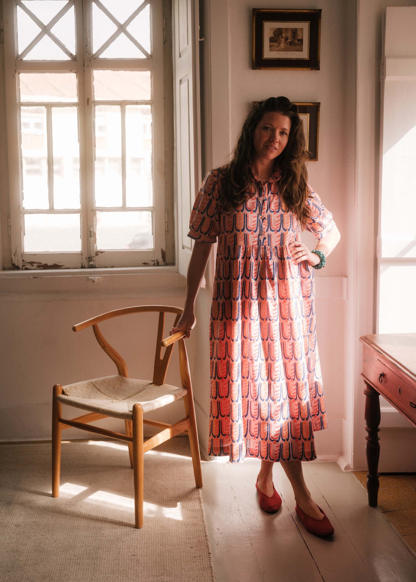 Ammie Dress in 'Peachy Beak'