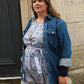 Andy Dungarees in 'Swirly Pants on Blue'