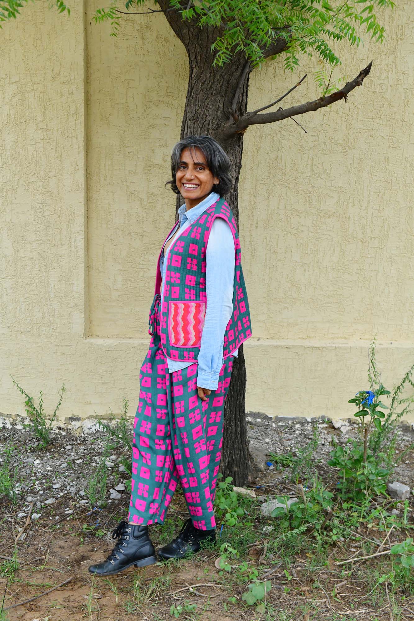 Anko Trousers in 'Pink Forest'