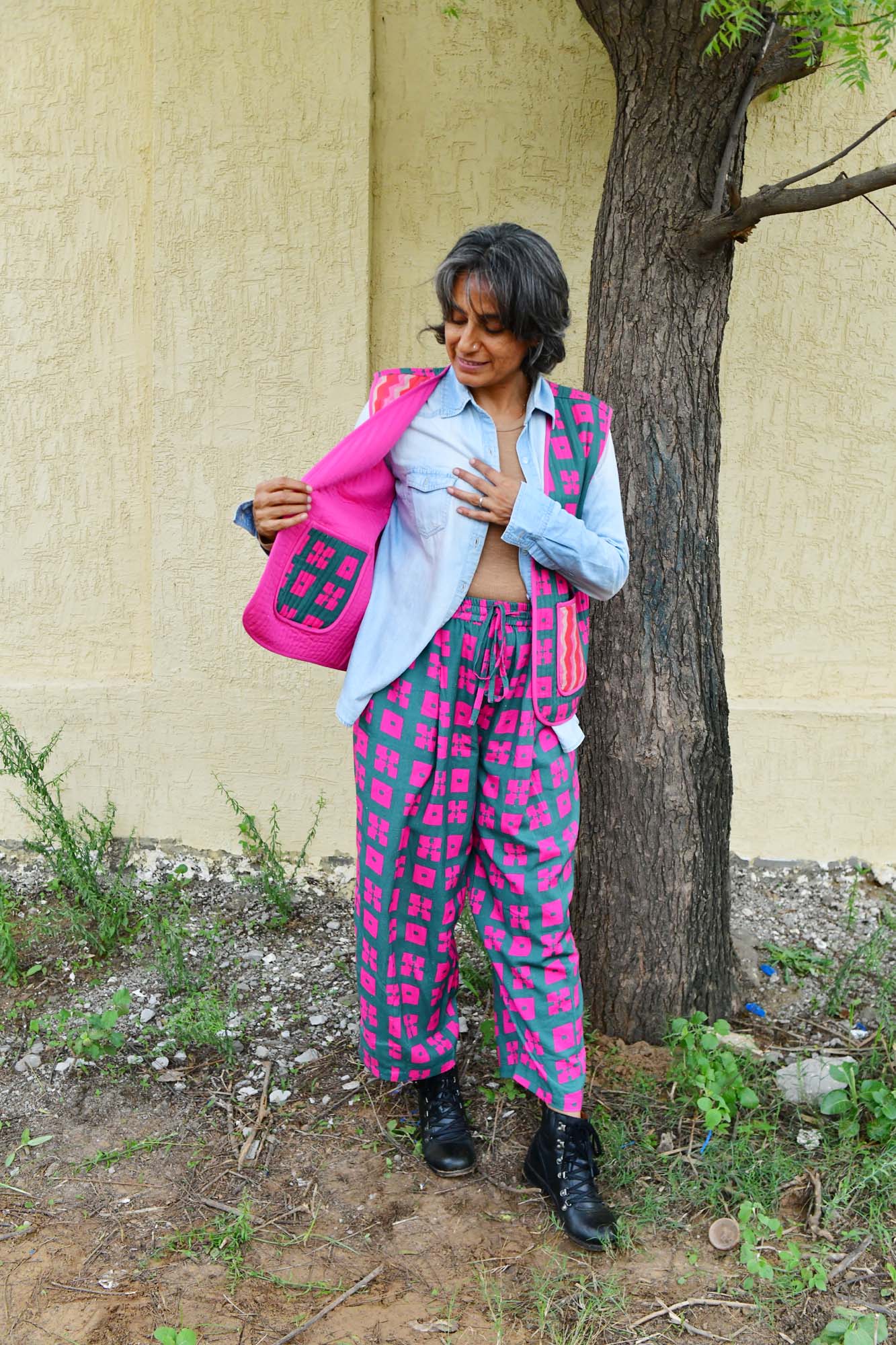 Anko Trousers in 'Pink Forest'