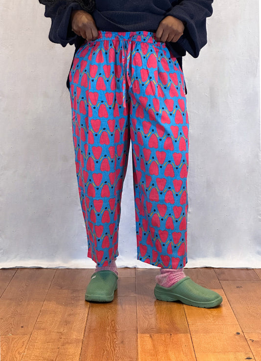 Anko Trousers in 'Blue Honey Heart'