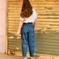 Anko Trousers in 'Flamingo Splits on Blue'