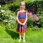 Kid's Cotton Butterfly Dress in 'Waterfall'