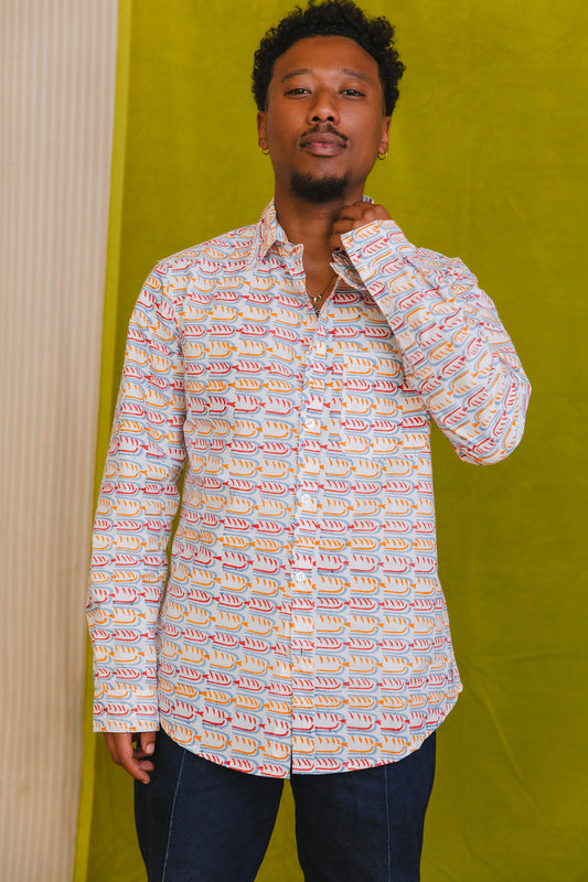 Robbie Shirt in 'Beaky on White'