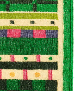Wool Rug in Beetle Green