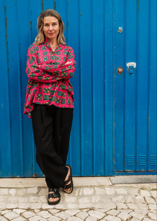 Betty Blouse in 'Splash of Orange'