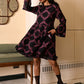 Party Frill Dress in 'Dashing Diamond on Black'