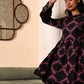 Party Frill Dress in 'Dashing Diamond on Black'