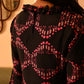 Party Frill Dress in 'Dashing Diamond on Black'