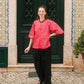 Bloom Blouse in 'Hot Pink Bric a Brac'
