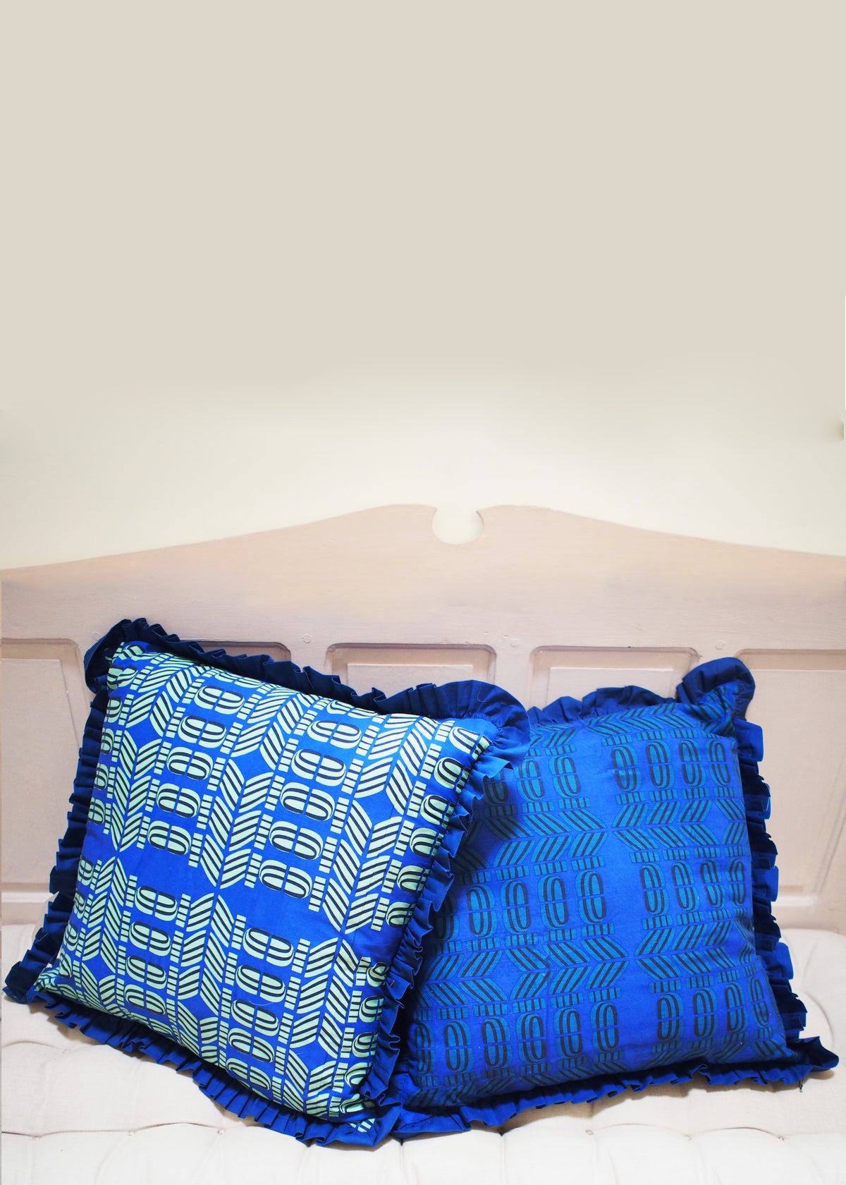 Cotton Cushion Cover 45cm x 45cm 'Reversible Flamingo Splits'