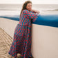 Frida Dress in 'Blue Honey Heart'