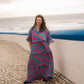 Frida Dress in 'Blue Honey Heart'