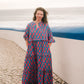 Frida Dress in 'Blue Honey Heart'