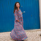 Frida Dress in 'Blue Honey Heart'