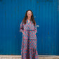 Frida Dress in 'Blue Honey Heart'