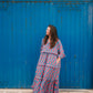 Frida Dress in 'Blue Honey Heart'