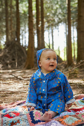 Kids Playsuit in 'Blue Skydive' 0-6yrs