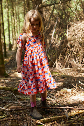 Cotton Butterfly Dress in 'Sunset Skies' 0-6yrs