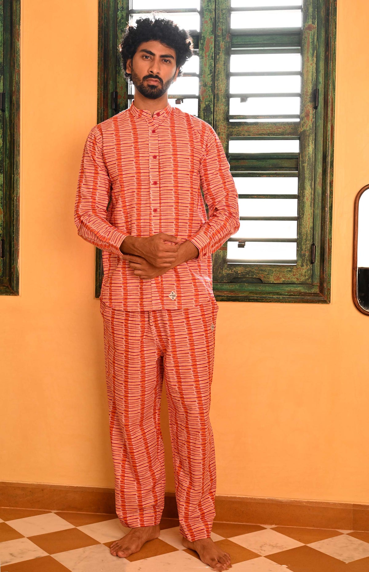 Pyjama Set in 'Crimson Tulip'